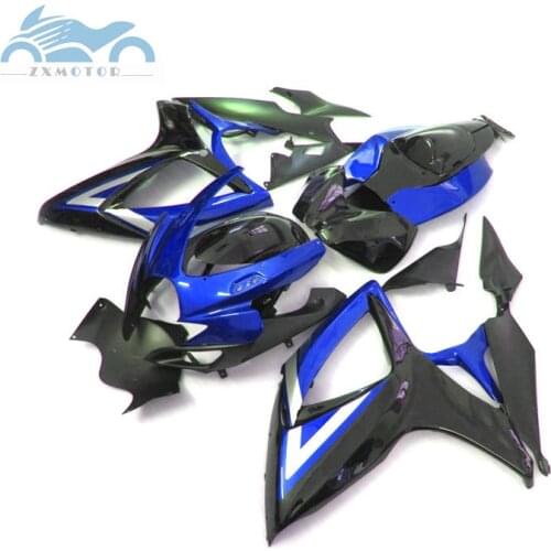 Injection Fairing set for SUZUKI K6 GSXR 600 750 2006 2007 ABS motorcycle fairings set GSXR750 GSXR600 06 07 blue black bodywork