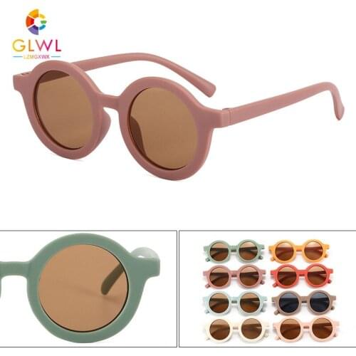 Round Sun Glasses For Boy Kids Sunglasses Vintage Childrens Sunglass Sports Yellow Shades Baby Girls Summer 2021 Festival Gift