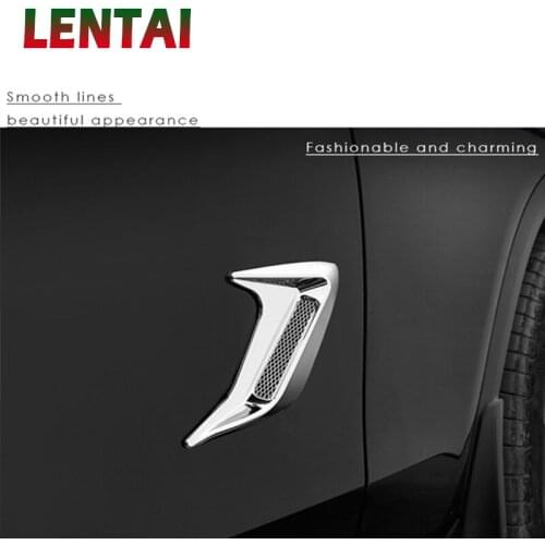 LENTAI 1PC Car Hood Side Vents Stickers Shark Gills Styling For Hyundai Solaris creta IX25 Suzuki Swift SX4 Lada Vesta Granta
