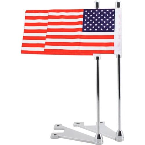 Motorcycle Flag Pole Side Luggage Rack Mount Flag Pole For Harley Touring FLHTCU FLHT FLHX FLTR Ultra Electra Road Glide King