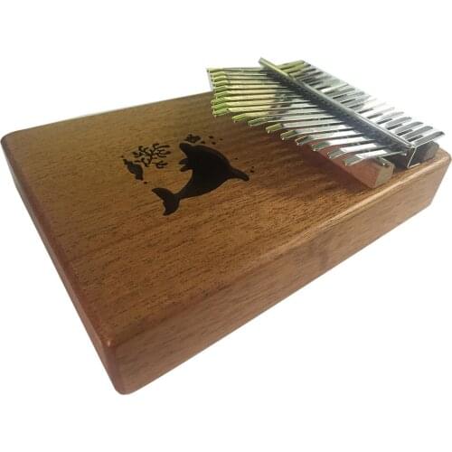 Mounchain 17 Keys Kalimba Portable Thumb Piano Mahogany Body Solid Wood Musical Instrument Delicate Mbira