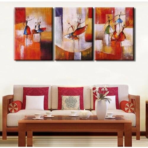 5D DIY Diamond Painting cross stitch mosaic Ballet girl,full square round diamond embroidery rhinestone 3 pcs home decor N1306