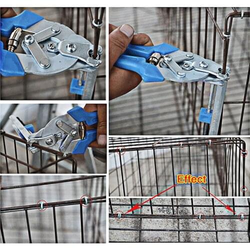 2020 YHELPFUL New Fastening Clamp Installation Poultry Cage Pliers 600 Nails Chichen Rabbit Fox Bird Dog Cage Clamp Installation
