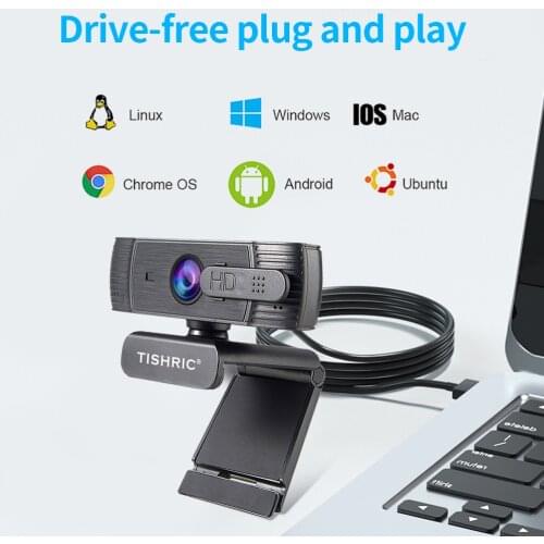 Original TISHRIC H701 Full HD Webcam 1080P Auto Focus Anti Peek Web Camera With Microphone USB Camera for PC Camera Web Cam