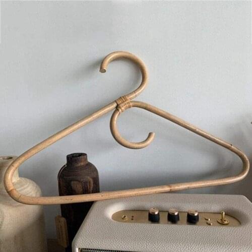 Rattan Clothes Hanger Style,Garments Organizer,Rack Adult Hanger,Room Decoration Hanger for Your Clothes.1 Pcs-ABUX