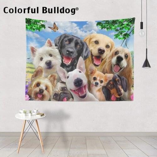 Lovely Dog Hanging Tapestry Dachshund Siberian Husky Chihuahua Wall Hanging Blanket Hotel Decorate Large Custom Woven Tapestries