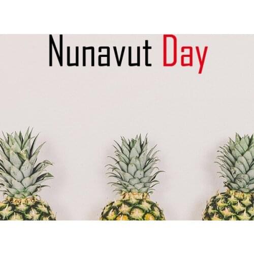 Celebrate Nunavut Day Canada Blessing Festival Holiday Gala Celebration Words Wall Sticker Art Decals Wallpaper for Room Decal