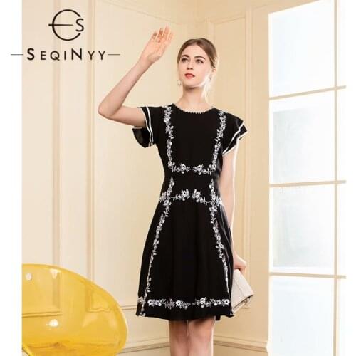 Летние платья мини SEQINYY China At AliExpress