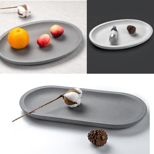 Cement Tray Silicone Mold Concrete DIY Handicraft Collection Plate Fruit Plate Molds Silicone mold For Flowerpot Tray