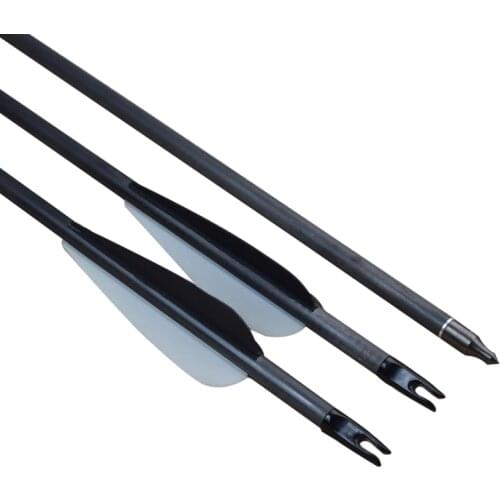 50 pcs Archery Arrow Wholesale 26"/28"/30" Pure Carbon Arrow Recurve Compound Bow Outdoor Shooting Hunting Free Shipping