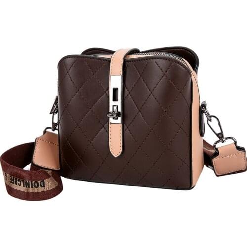 New Korean Fashion Square Bag pu women shoulder bag women crossbody bag 1801 19X8X17cm