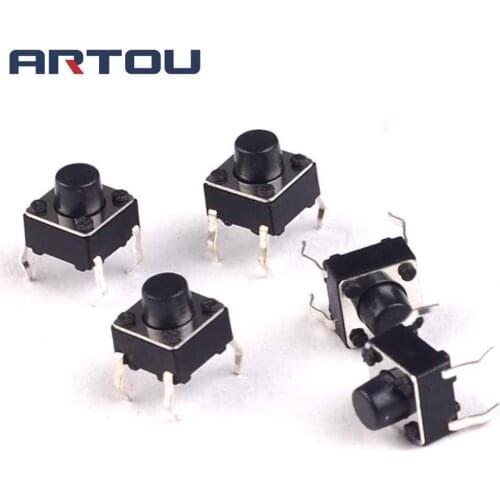 50PCS Tactile Push Button Switch Momentary Tact 6x6x6mm DIP 6*6*6mm 6mm*6mm*6mm