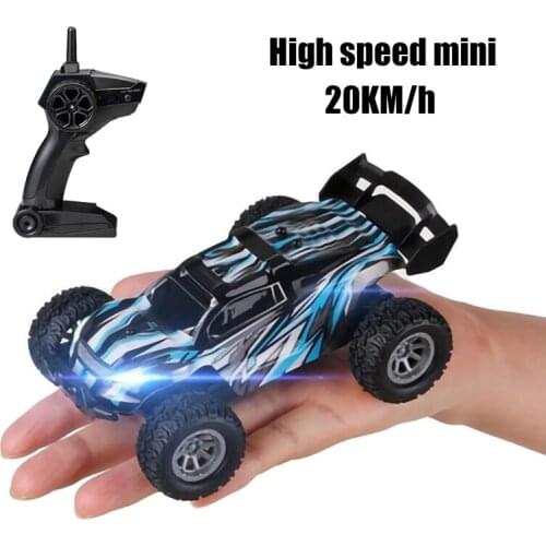 High speed mini RC car 20KM/h 2.4G radio remote control electric Off-road driftClimbing vehicle cool lighting children toy gifts