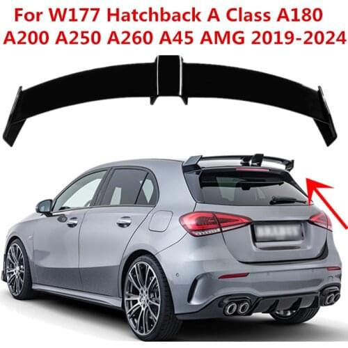 For Mercedes Benz A Class W177 A180 A200 A250 A260 A45 AMG Hatchback 2019 2020 2021+ ABS Plastic Rear Roof Spoiler Tail Wing