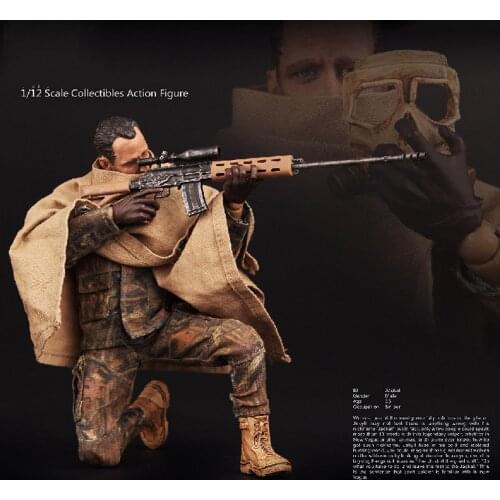 1/12 scale model VORTEXTOYS V00011 sniper shooter Jekyll 6 inch action figure model set