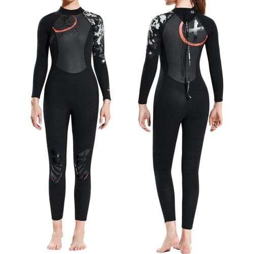 1Pc Women Wetsuit Warm Wet Suit Jumpsuit Swimwear Back Zip Dive Suit Wetsuits for Water Sports