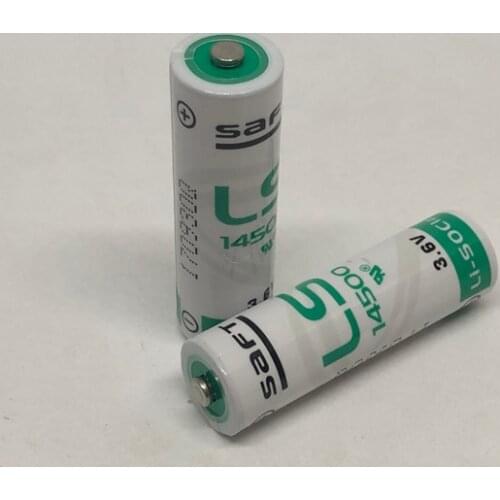 2PCS/LOT Brand New Version SAFT LS14500 AA 3.6V lithium battery PLC Batteries Made in France LS 14500