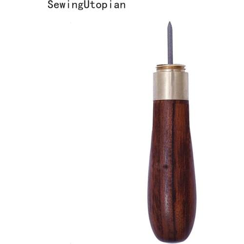 4mm 5mm Handmade Craft DIY Leather Craft Sandalwood Rhombus Leather Reaming Awl Cone Spacing Leather Punch Tool