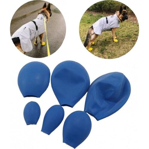 4Pcs/Set Waterproof Small Dogs Shoes Rubber Pet Rain Boots Socks Soft Non Slip Outdoor Large Dogs Shoes XS-XXL Big Dog Footwear