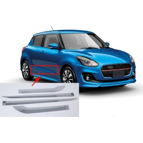 ABS Chrome 4pcs Exterior Side Door Body Molding Trim Panel Cover For Suzuki Swift Hatchback 2018-2019 Auto Accessories