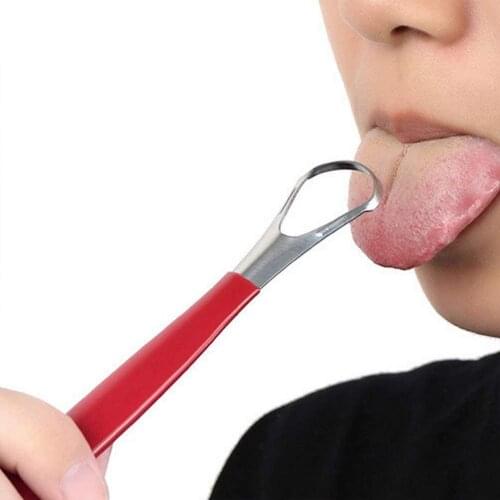 5 Colors Useful Tongue Scraper Steel Oral Tongue Cleaner Medical Mouth Brush Reusable Fresh Breath Maker Hot Sale