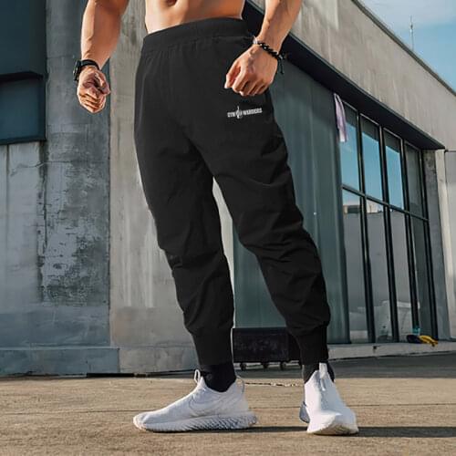 Pants Mens Nine-point Casual Pants Trend Straight Loose Feet Summer Thin Quick-drying Trousers Bodybuilding Fitness Trousers