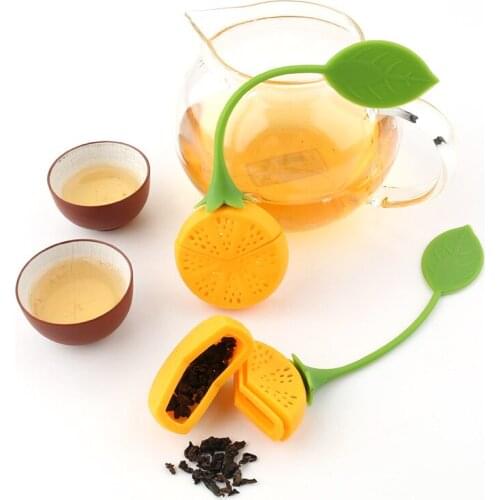 Tea Strainer Silicone Lemon Shaped Teaware Loose Herbal Spice Infuser Filter Diffuser Household Lazy Tea Bag Filter Infuser