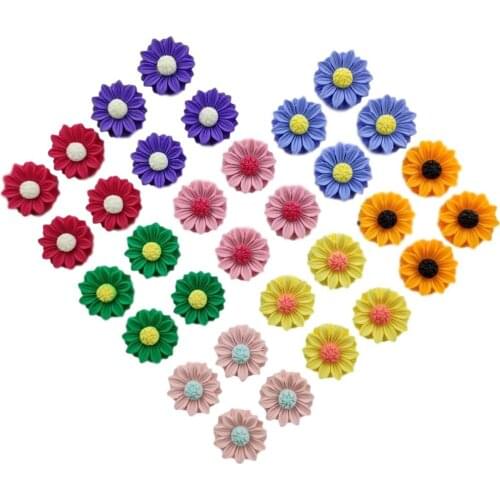 Color resin flower series fridge magnet set strong neodymium refrigerator magnetic stickers whiteboard office photo message