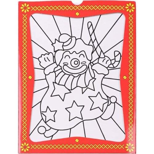 Kids Toy Large Size Clown Color Changing Card Magic Circus Childrens Magic Props Kids Prophecy Color Card Magic Tricks Toys