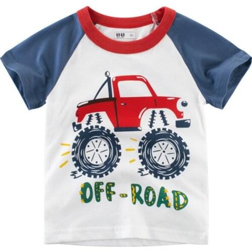 1-10T Toddler Kid Baby Boys Clothes Short Sleeve Top Cartoon Cute Tee Letter Print Summer T-Shirt Outfit Streetwear