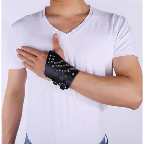 GPUNK Men's Leather Bracelets