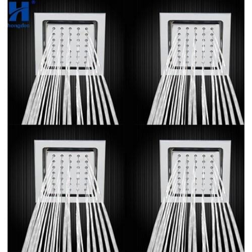 Hongdec 4 pcs chrome Brass Square Bath Shower Body Massage Spray Jet set