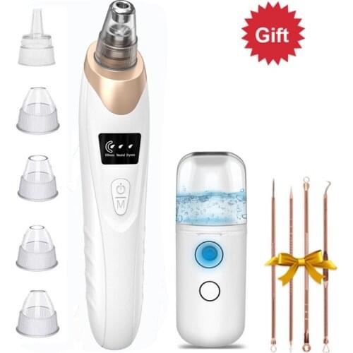 Blackhead Remover Pore Acne Pimple Removal Face Nose Cleaner Vacuum Suction Facial Diamond Beauty Clean Skin Face Lift Machine