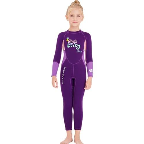 Jumpsuit diving diving swimsuit girl 2.5mm neoprene youth kids diving suit long sleeve surfing suit short sleeve diving snorkeli