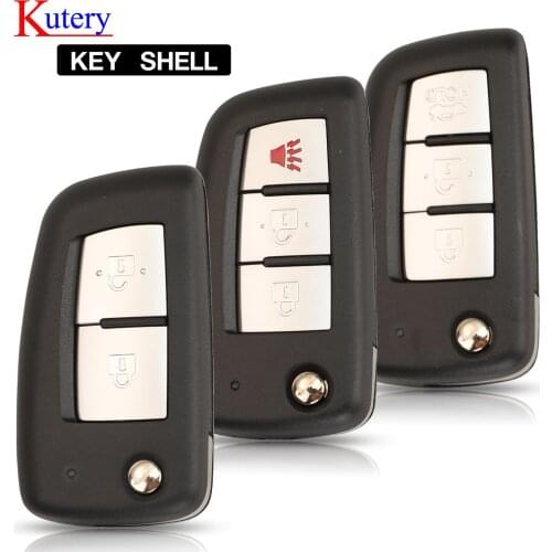 Kutery 10PCS 2/3 BTN Remote Car Key Shell Cover Case For Nissan Juke F15 F16 X-Trail (T32) Qashqai (J11E/J11R) Pulsar (C13M)