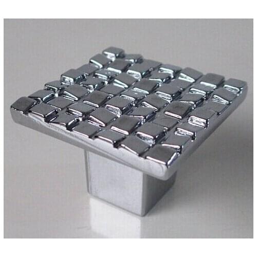 32mm Silver Cabinet handle Mosaic Drawer knob Chrome Dresser Cupboard door knob pull modern fashion furniture door knob