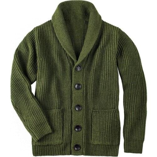 2021 New Mens Autumn Winter Sweaters Fashion Hi Street Knitted Cardigan Button Down Tops Outerwear Solid Color