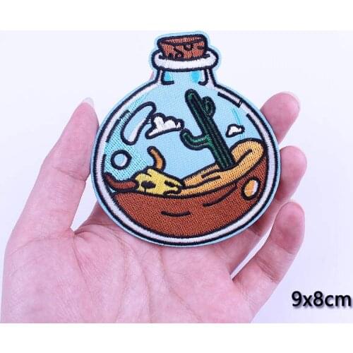 Embroidery Patches On Clothes Mountain Cloth Sticker Iron On Patches For Clothing Rock Stickers Skull Embroidered Patches Stripe