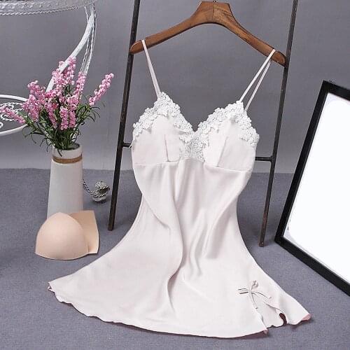 Brand New Chinese Women Robe Satin Nightgown Sexy Nightshirt Sleepwear Lace Bath Gown Summer Casual Home Night Dress Nighty