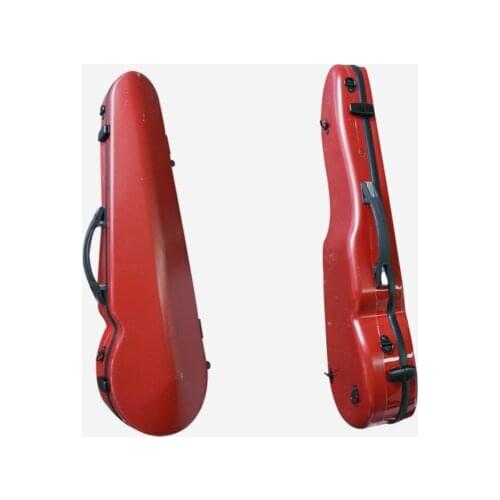 New Full size 4/4 violin case High strength carbon fiber nice red :1.5kg