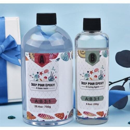 1000g Set Clear Resin Epoxy High Adhesive 3:1 AB Crystal Glue Resin Jewelry Making