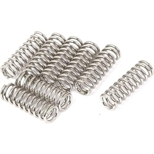 Uxcell New Hot 7pcs Metal Dual Hook Small Tension Spring Silver Tone 8mmx1.2mmx25mm Compression Springs Hardware Accessories
