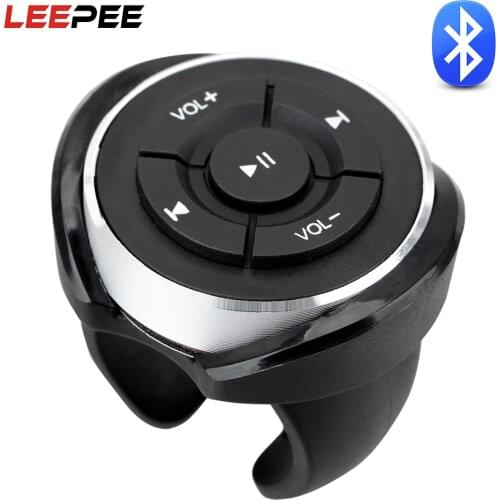 LEEPEE Car Steering Wheel Wireless Remote Controls For IOS Android Phone Tablet Motorcycle Bike Bluetooth Media Volume Button