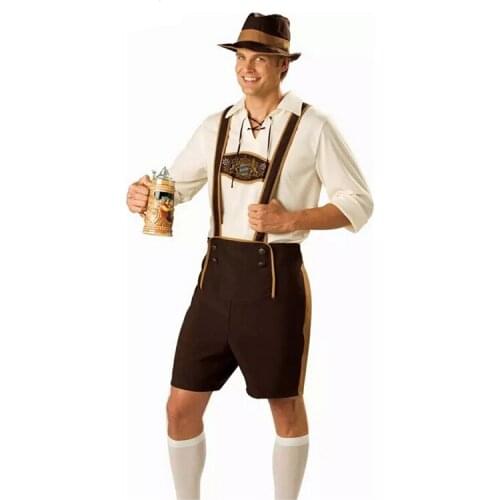 Plus Size Oktoberfest Costume men Traditional German Bavarian Beer Male Cosplay Halloween Octoberfest Festival Party Clothes