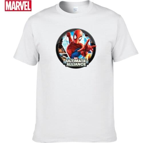 Marvel The Avengers Spider Man t shirt 100% cotton Fashion clothes for teens Summer Tops Man short sleeve T-shirt #87