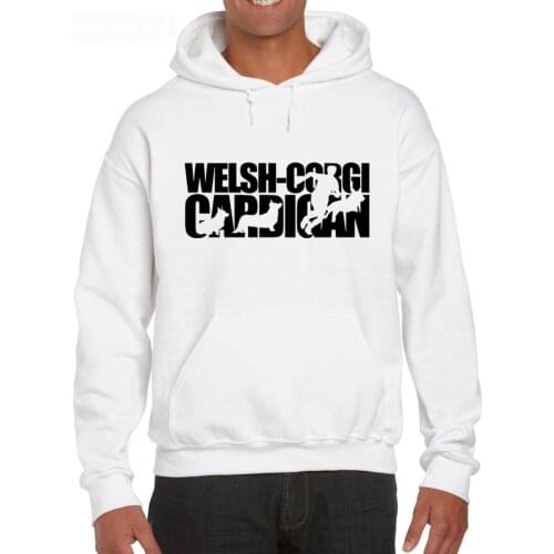 Print Round Neck Man THS Hund WELSH CORGI CARDIGAN Hunde Sport Agility THS Siviwonde Hoodies Sweatshirt