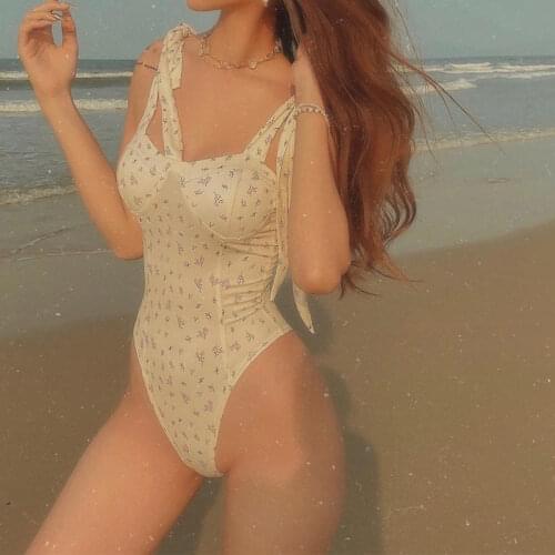 Sexy Floral Backless One Piece Outfit Bandage Strap Slim Bodysuit Tops Casual 2021 Missnight