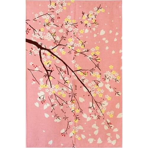 Japan Beimen Road Shower Curtain Cherry Blossom Japanese Fabric Printing Curtain Tapestry