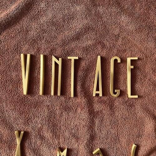 Solid Brass Letters DIY Name Wall Decorative Letters Workshop Business Shop Name Accessory Brass Numbers