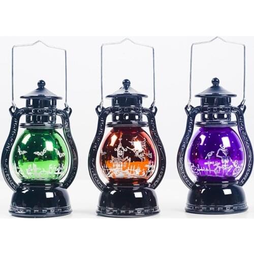 Halloween decoration pony lamp creative desktop ornaments bar ghost festival atmosphere layout retro style hanging light